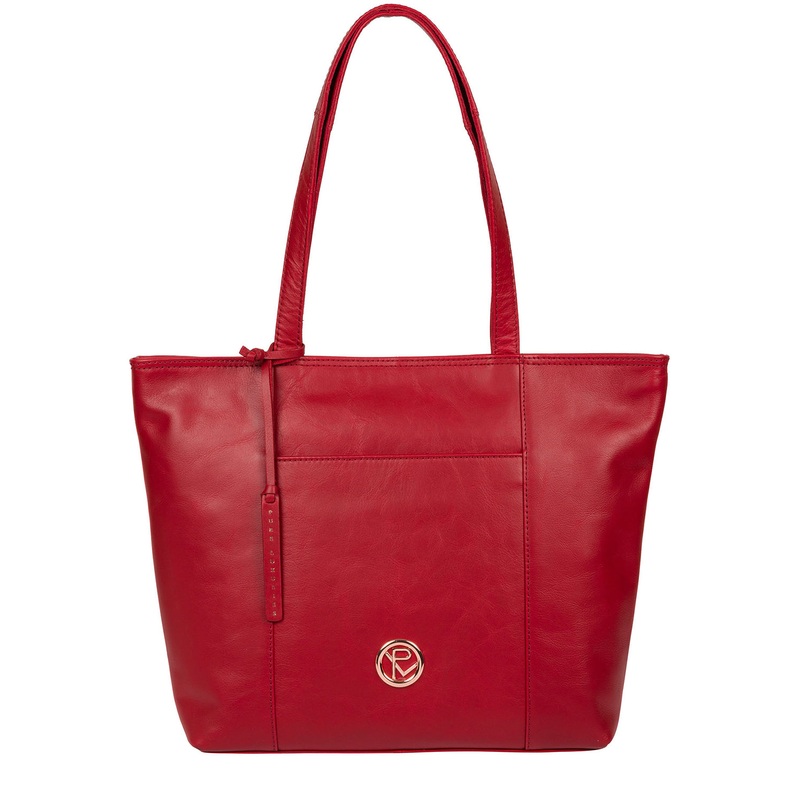 'Pimm' Cherry Leather Tote Bag