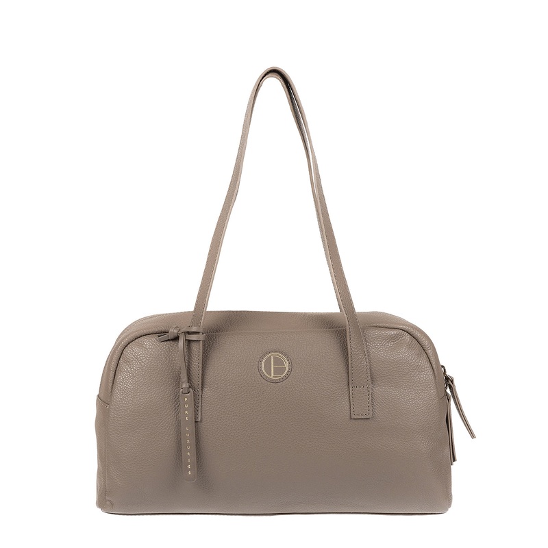 'Pitunia' Taupe Leather Handbag