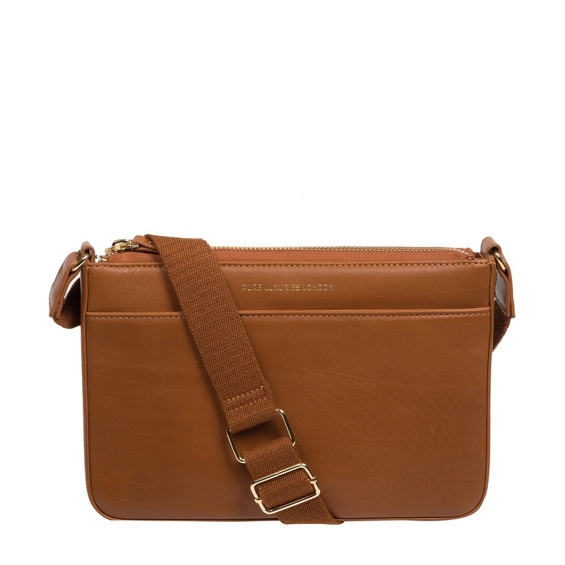 'Raye' Oak Nappa Leather Cross Body Bag