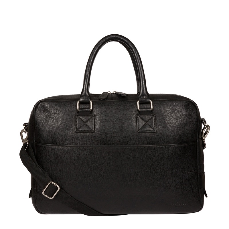 'Reagan' Black Leather Workbag