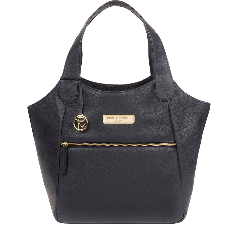 'Roxanne' Navy Leather Tote Bag