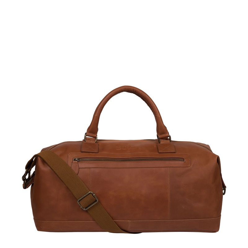 'Shuttle' Whiskey Leather Holdall