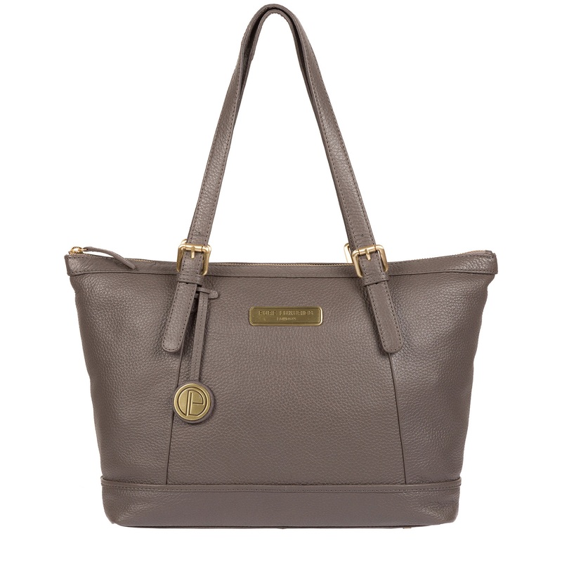 'Truro' Grey Leather Tote Bag