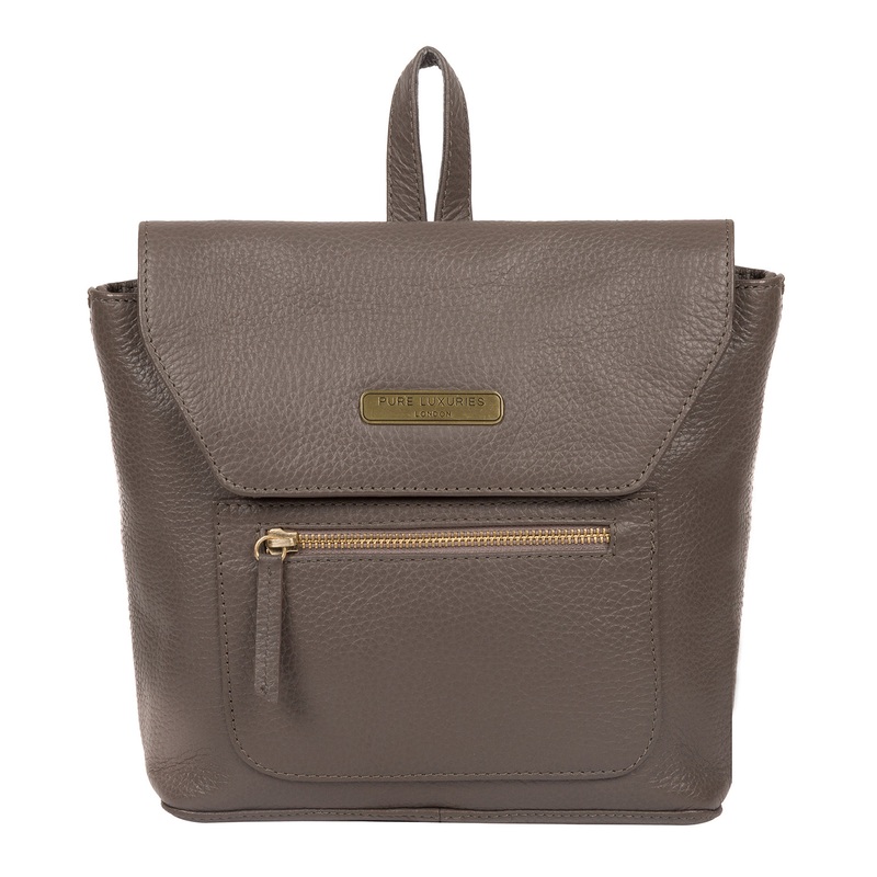 'Yeadon' Grey Leather Backpack