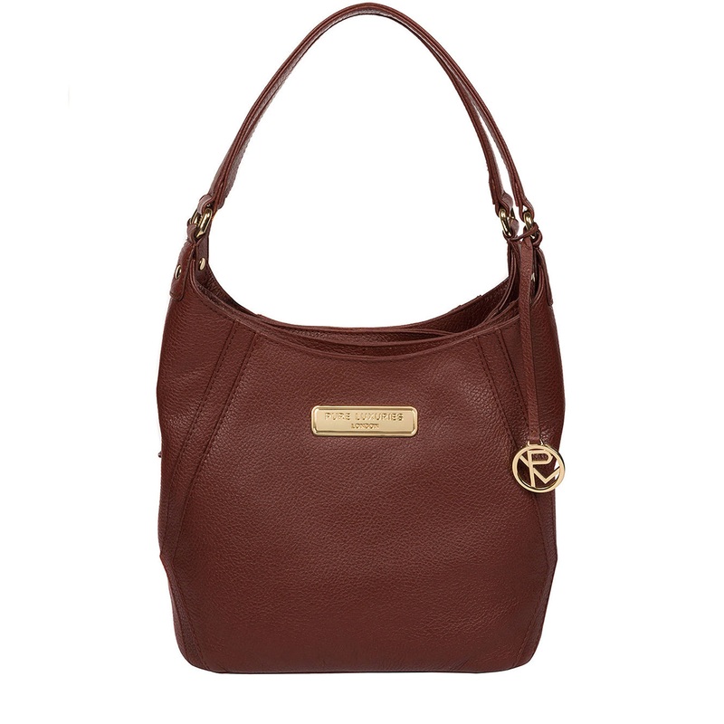 'Abigail' Chestnut Leather Shoulder Bag