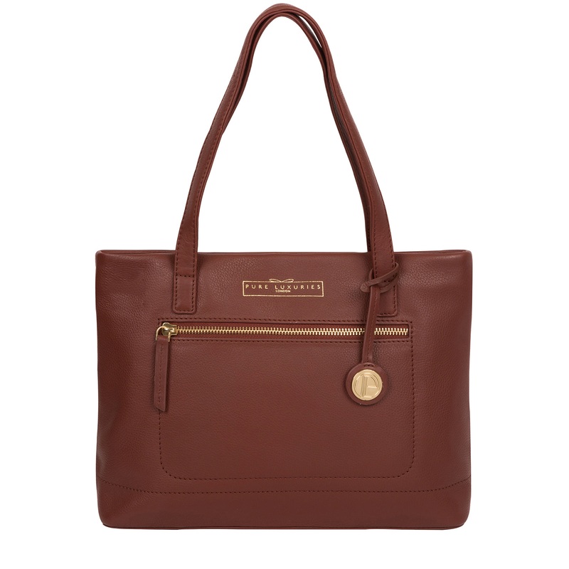'Adley' Chestnut Leather Handbag