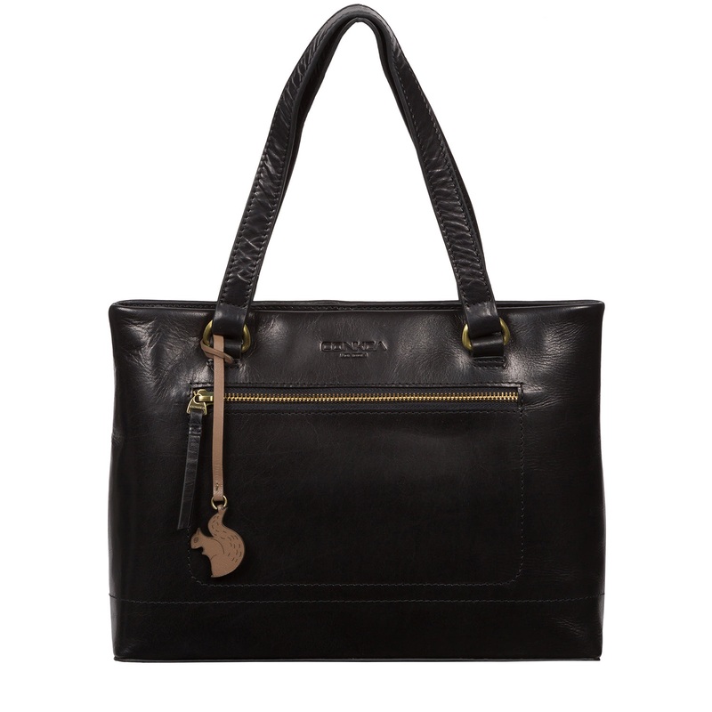 'Alice' Black Leather Handbag