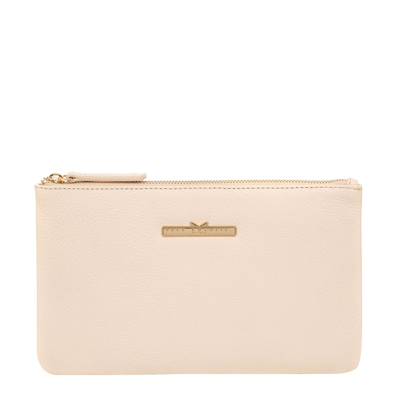 'Arlesey' Frappe Leather Clutch Bag