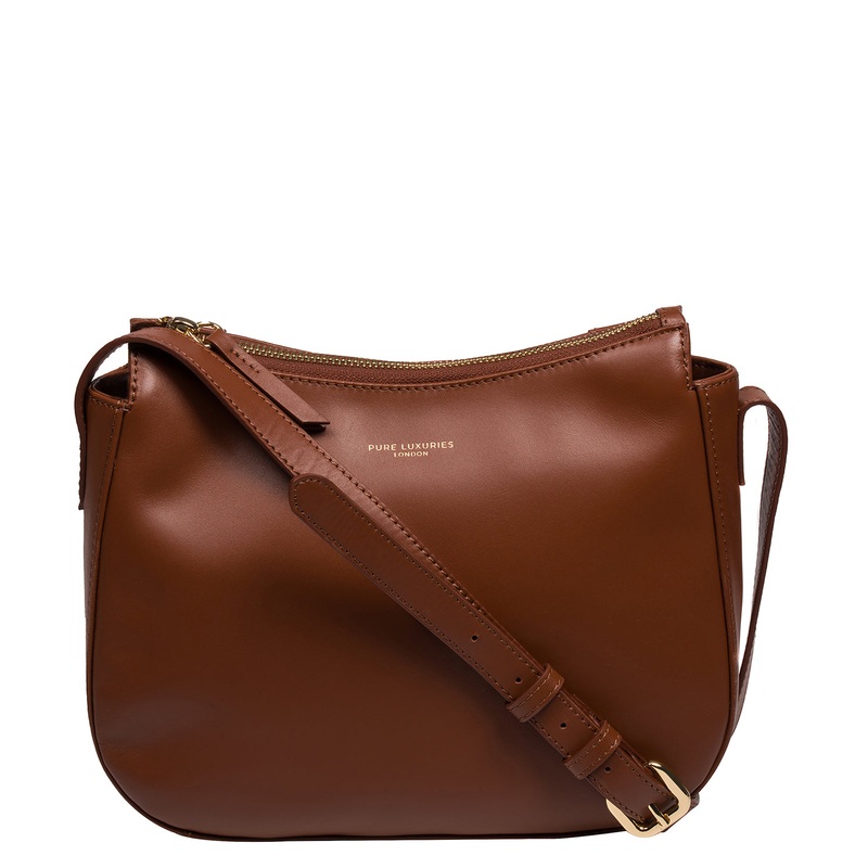 'Ashley' Caramel Leather Cross Body Bag