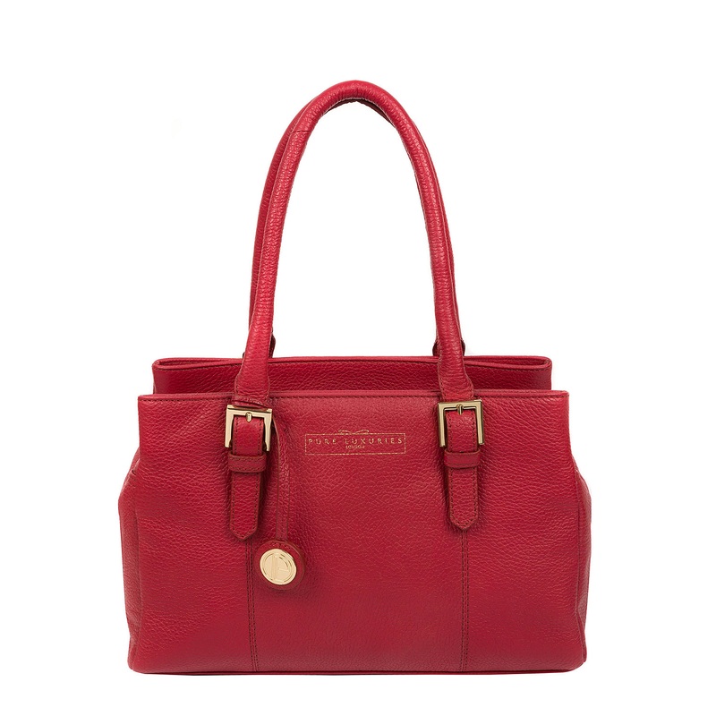'Astley' Deep Red Leather Handbag
