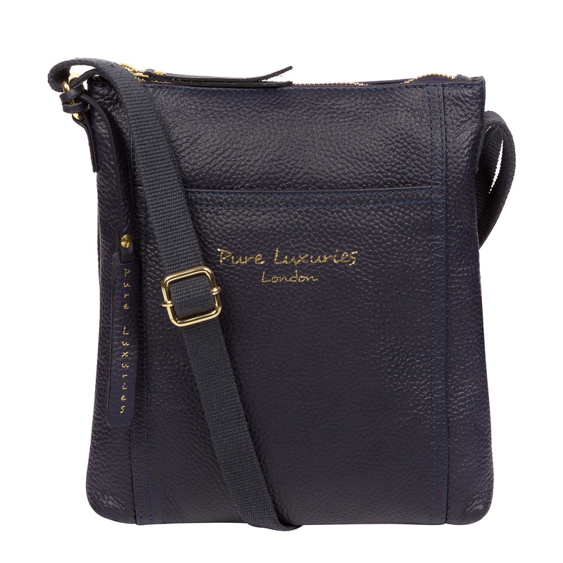 'Belinda' Ink Leather Cross Body Bag