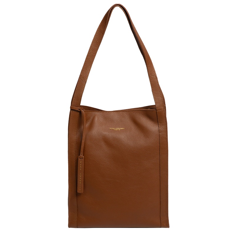 'Brighton' Tan Leather Shopper Bag