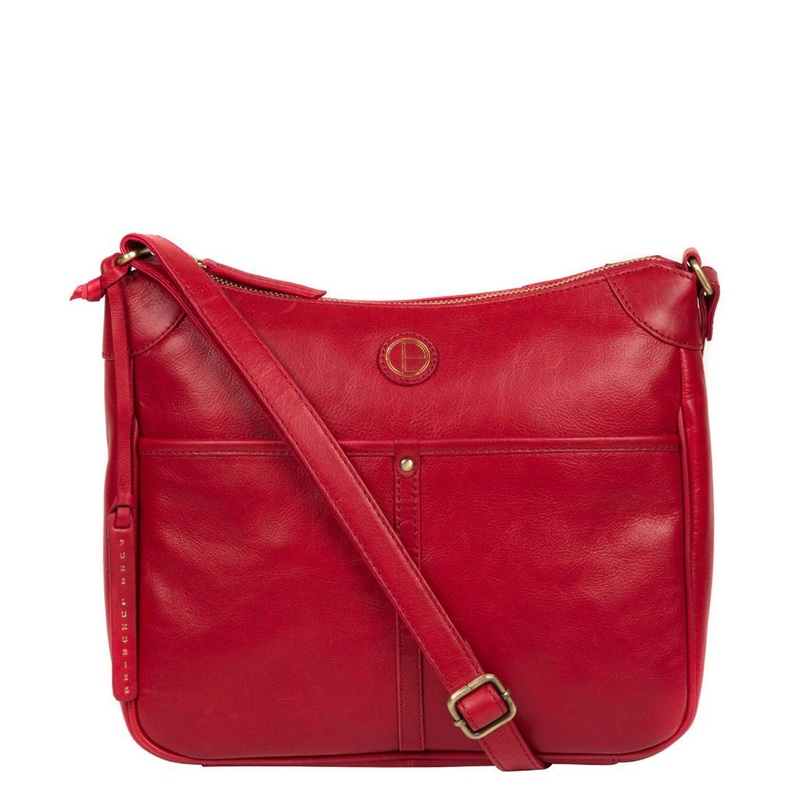 'Clovely' Vintage Red Leather Cross Body Bag