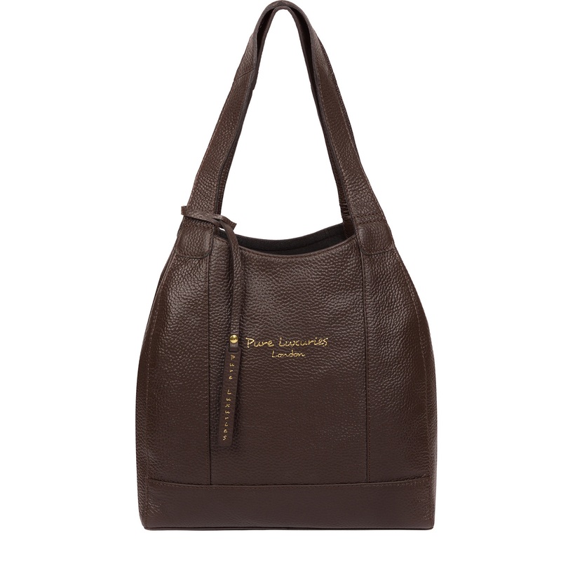 'Colette' Chocolate Leather Handbag