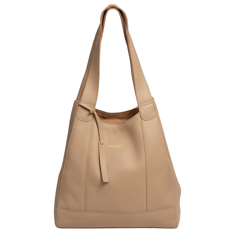 'Colette' Latte Leather Handbag