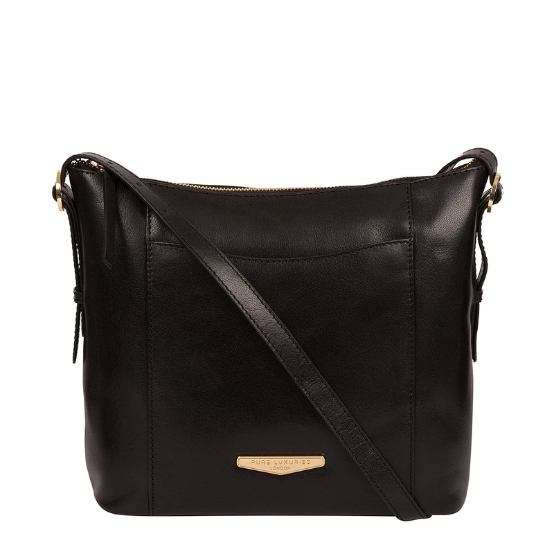 'Dee' Black Vegetable-Tanned Leather Shoulder Bag