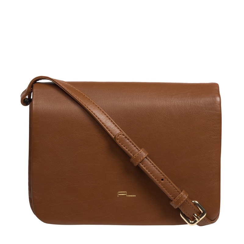 'Ella' Chestnut Nappa Leather Cross Body Bag
