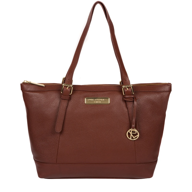 'Emily' Chestnut Leather Tote Bag