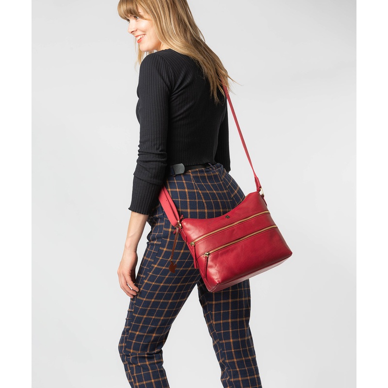 'Georgia' Chilli Pepper Leather Shoulder Bag