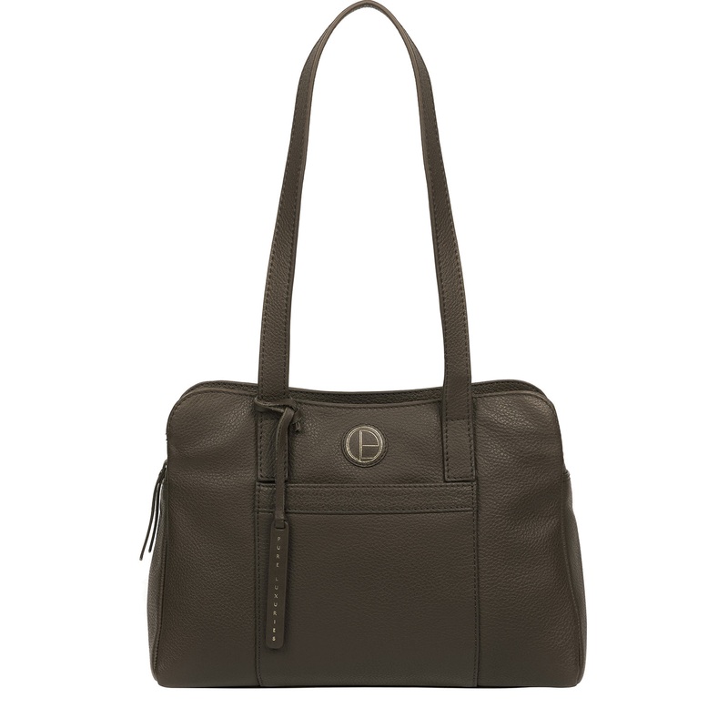'Henna' Olive Leather Handbag