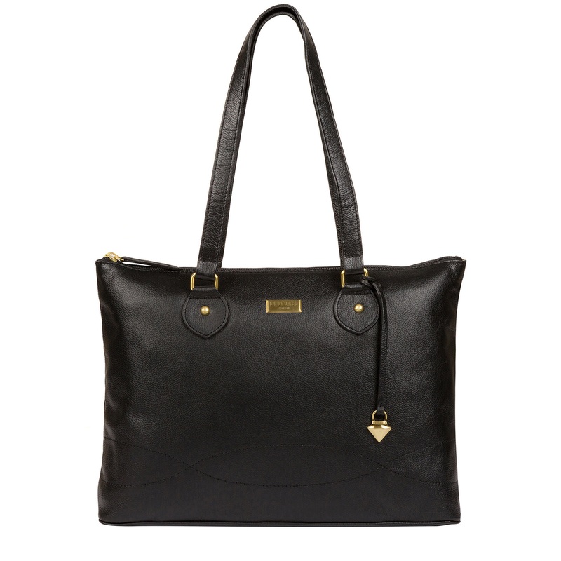 'Idelle' Black Leather Handbag
