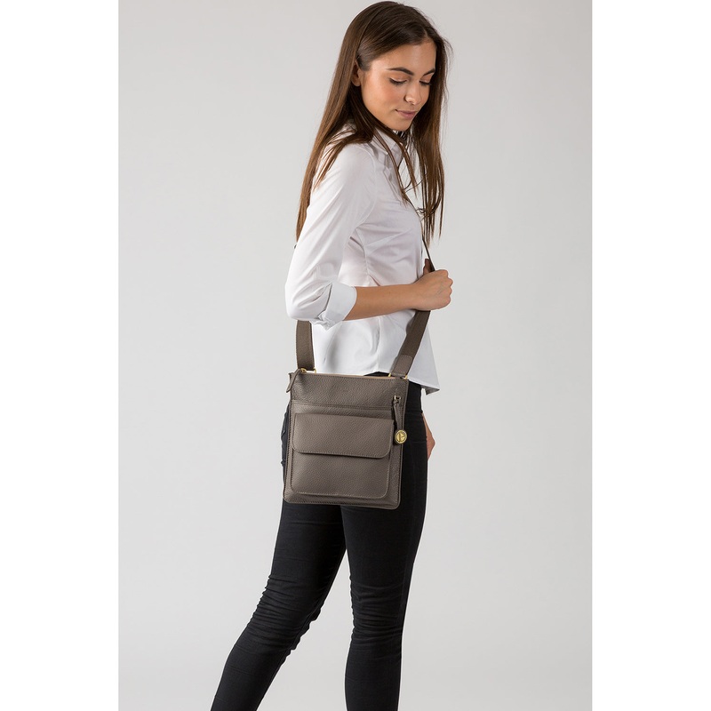 'Jarrow' Grey Leather Bag