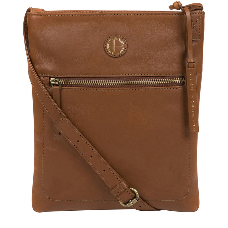 'Knook' Vintage Dark Tan Leather Cross Body Bag