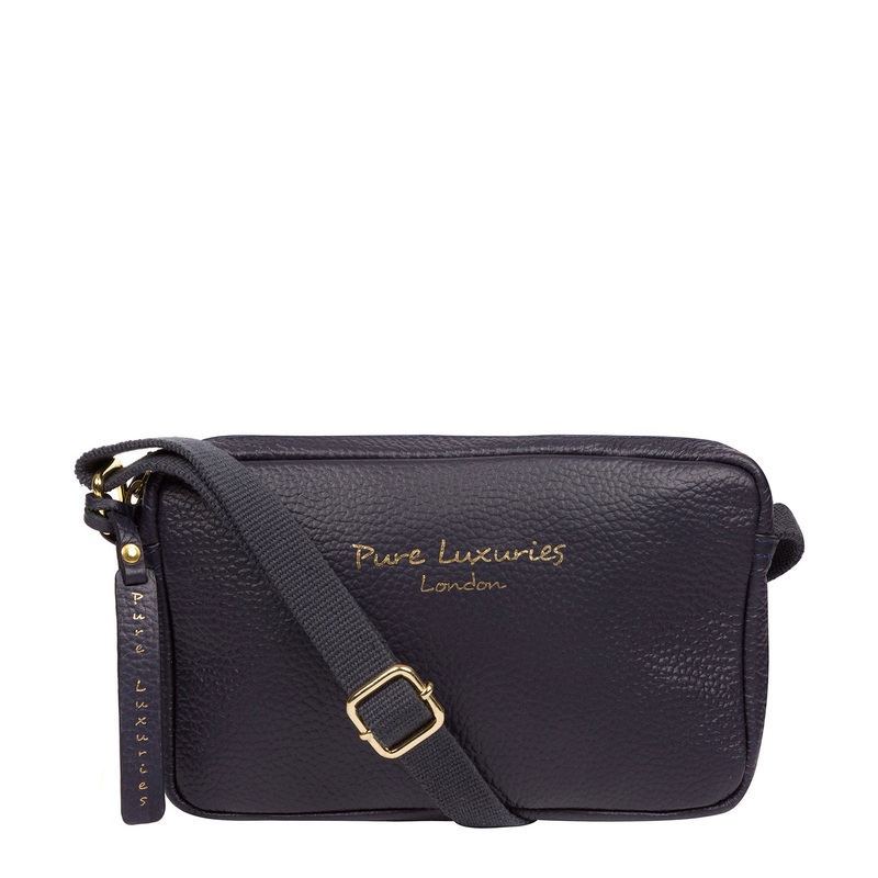'Laine' Ink Leather Cross Body Bag