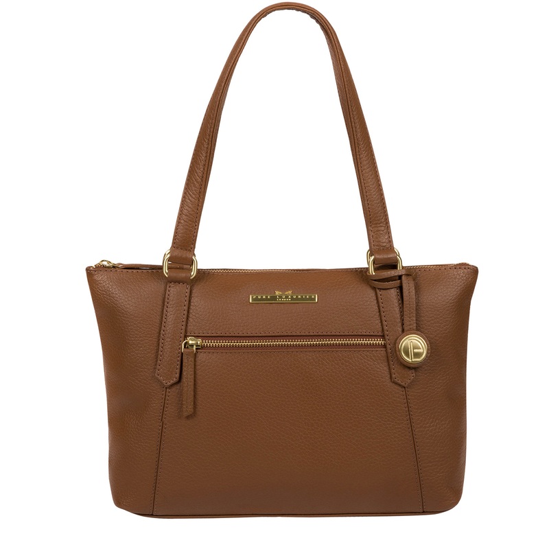 'Laurel' Dark Tan Leather Handbag