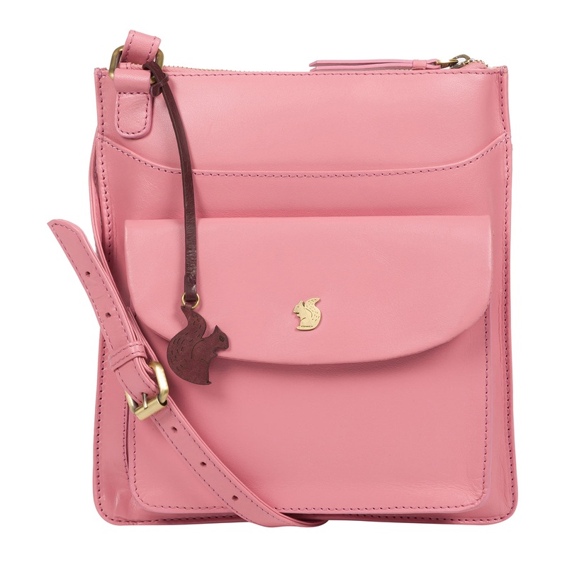 'Lauryn' Blush Leather Cross Body Bag