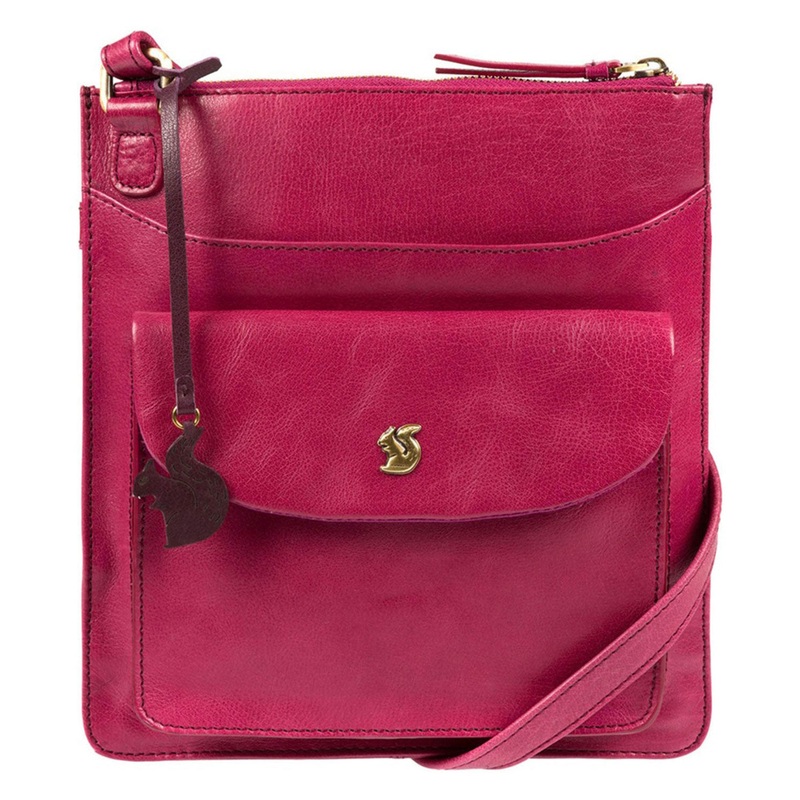 'Lauryn' Orchid Leather Cross Body Bag