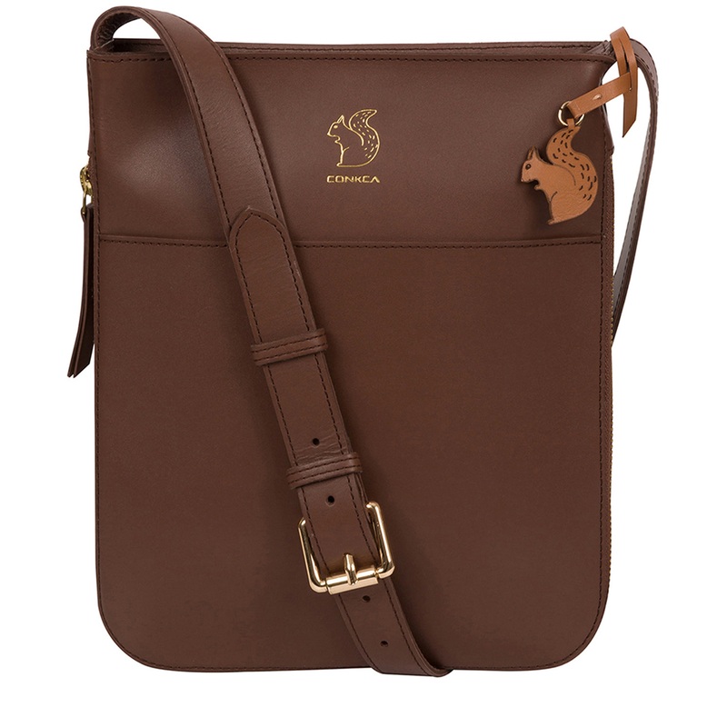 'Lautner' Ombr Chestnut Vegetable-Tanned Leather Cross Body Bag