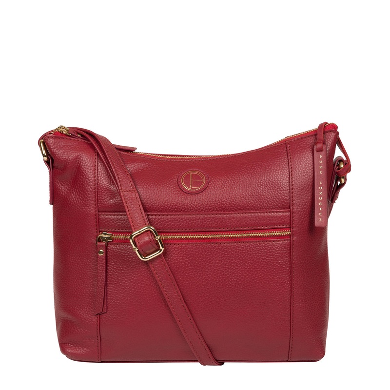 'Sequoia' Red Leather Shoulder Bag