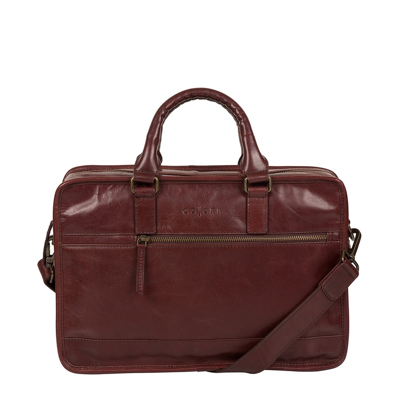 'Travisso' Italian Brown Leather Work Bag