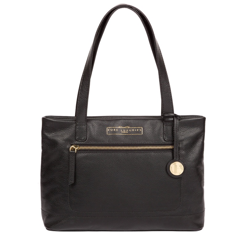 'Adley' Black Leather Handbag