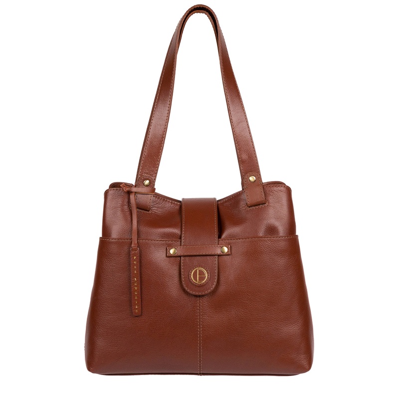 'Bickley' Vintage Cognac Leather Handbag