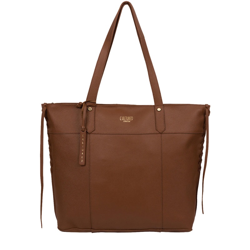 'Bromley' Tan Leather Tote Bag