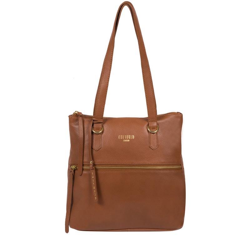'Chesham' Dark Tan Leather Tote Bag