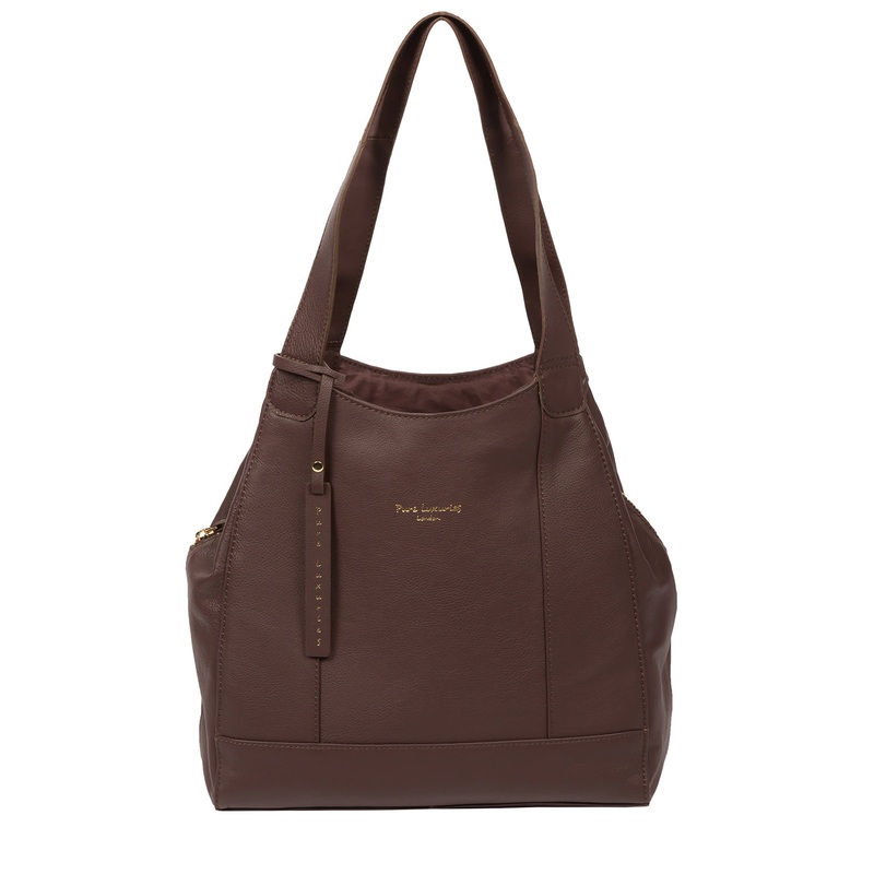 'Colette' Plum Leather Handbag