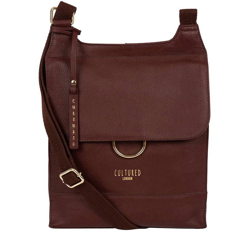 'Covent' Rich Chestnut Leather Cross Body Bag