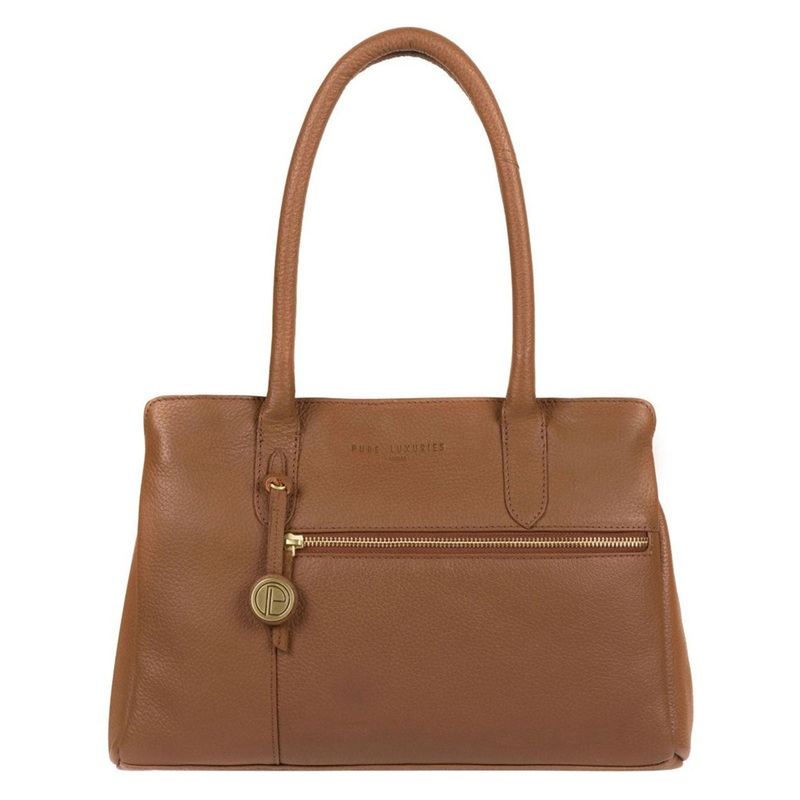'Darley' Dark Tan Leather Handbag