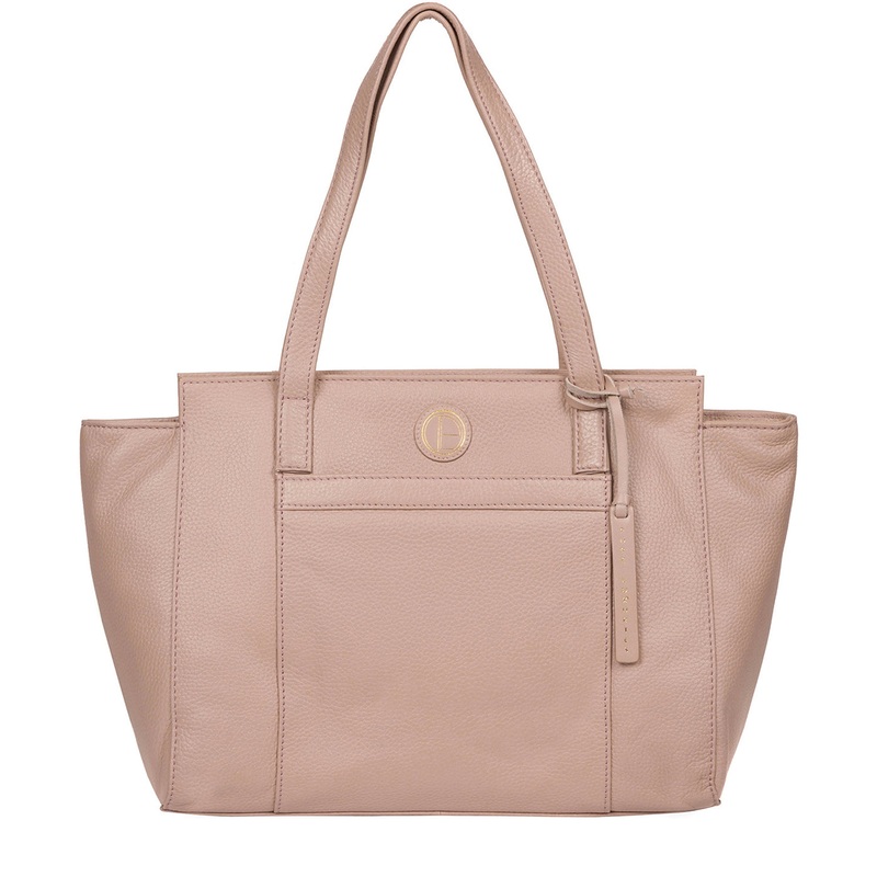 'Dusk' Blush Pink Leather Handbag