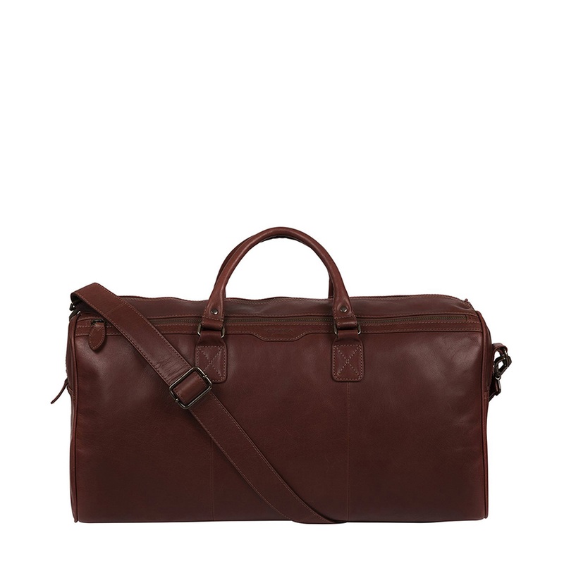 'Edu' Conker Brown Leather Holdall