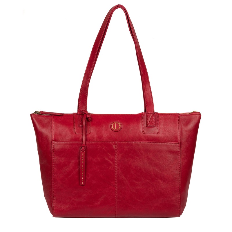 'Gwent' Vintage Red Leather Tote Bag