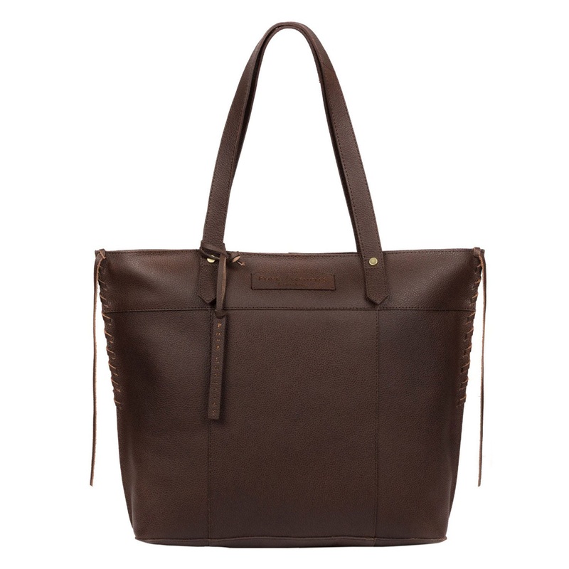 'Hampstead' Hickory Leather Tote Bag
