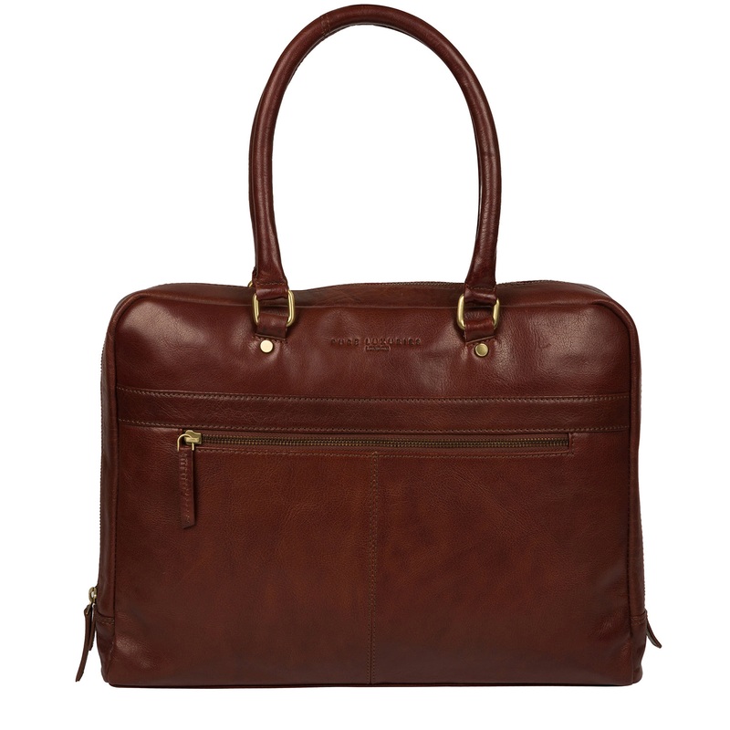'Harmonia' Chestnut Leather Workbag