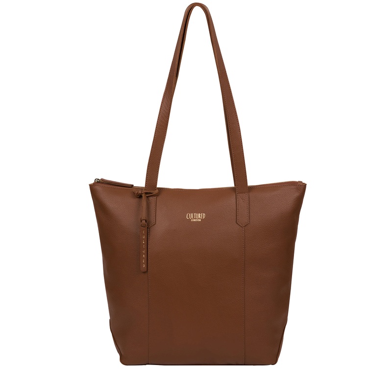 'Havering' Tan Leather Tote Bag