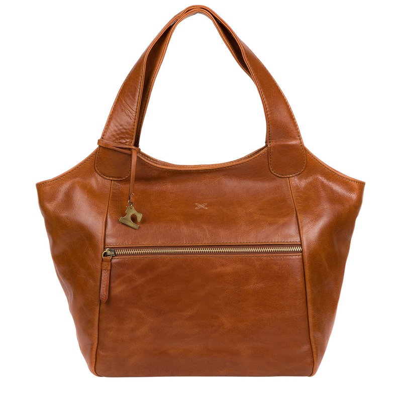 'Imani' Bourbon Leather Tote Bag