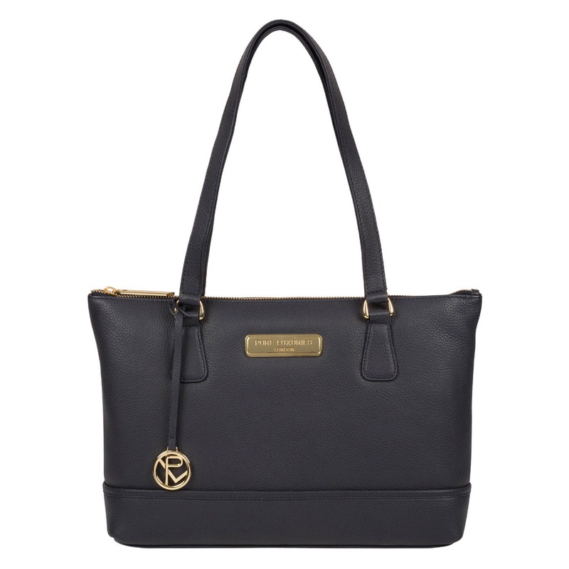 'Keira' Navy Leather Handbag