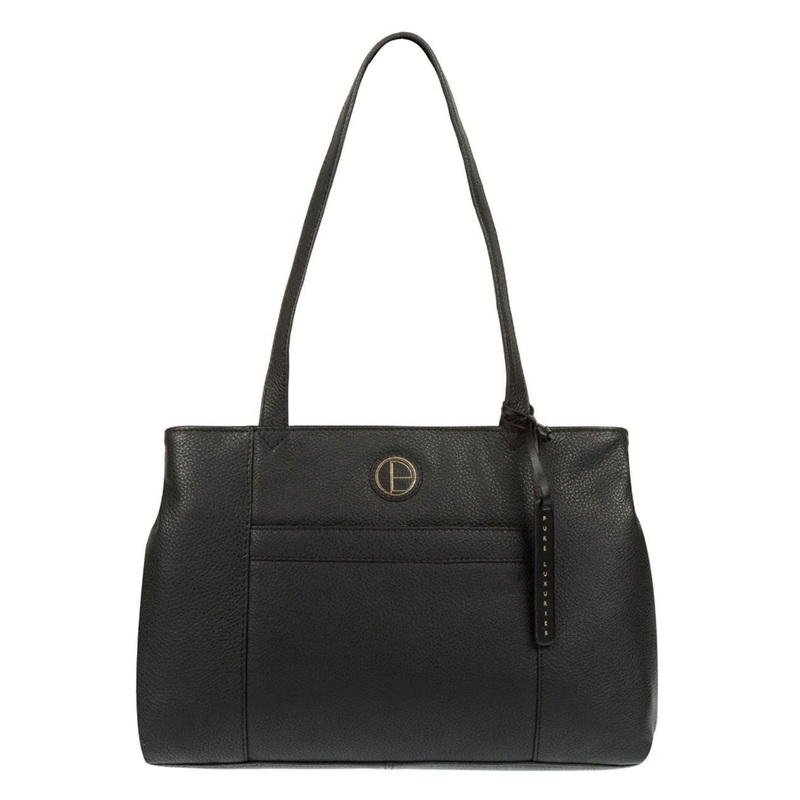 'Mist' Black Leather Handbag